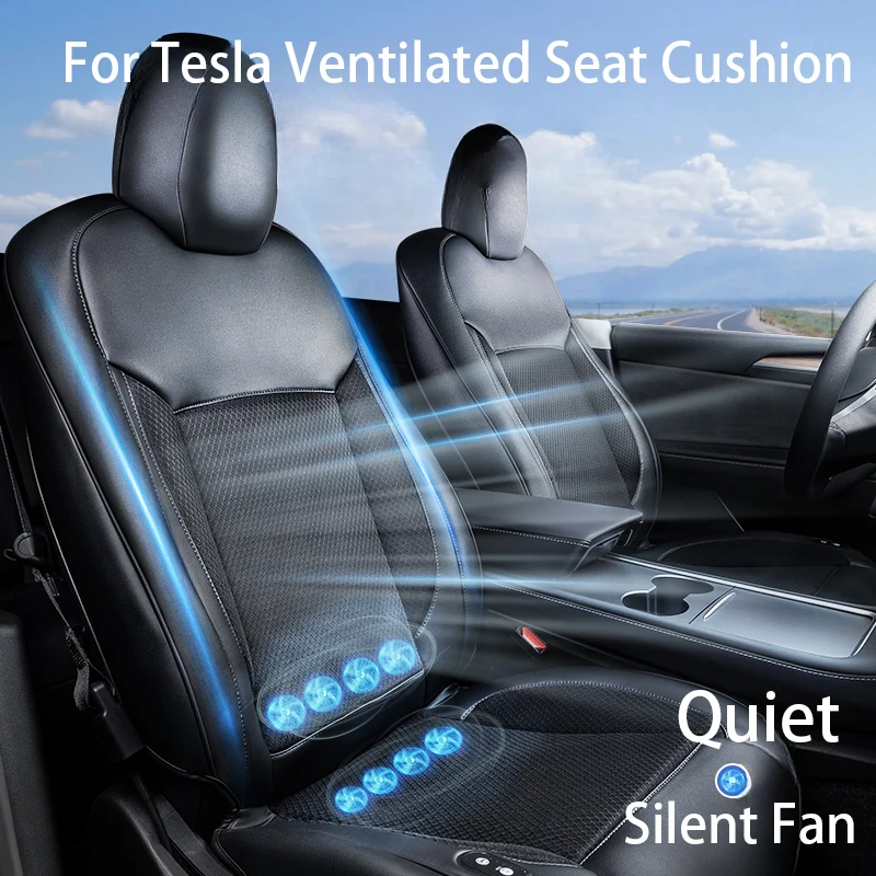 For Tesla Model 3 Y Seat Cover OEM Design Summer Breathable Ventilated Set  Cushions Front Row Car Modified Interior Accessories