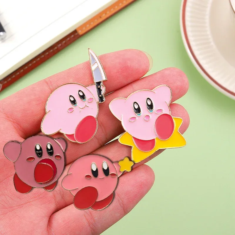 

Anime Games Kirby Brooch Metal Enamel Pins Badge on Backpack Jeans Clothes Lapel Pins Fashion Jewelry Accessories New Year Gift