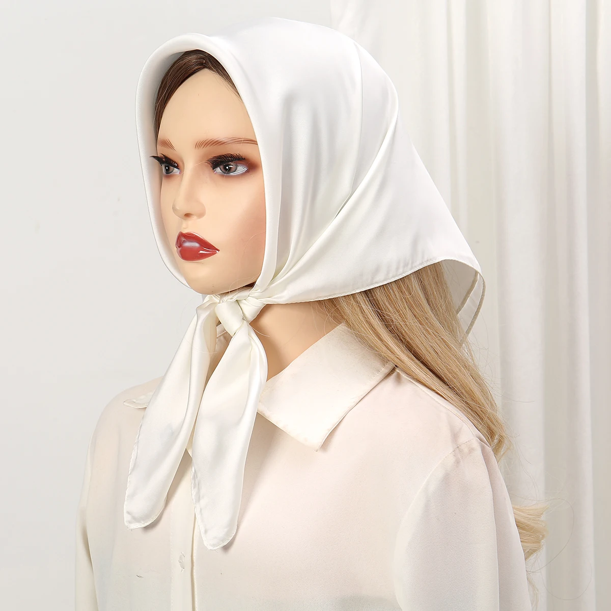 Luxury Silk Square Scarf - 21 Colors 70cm Neck Tie Shawl Womens Hair Bandana  Headscarf