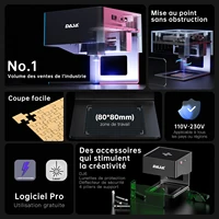 DAJA DJ6 Mini graveur Laser Portable bricolage Bluetooth Machine peint chien étiquette papier cuir en bois plastique Logo CNC Machine 3