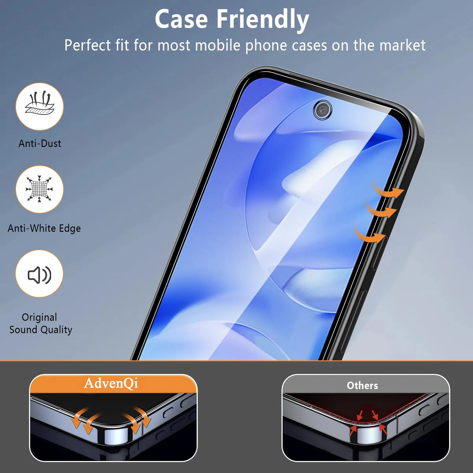 3-Pack Premium Tempered Glass Screen Protector - Crystal HD, 9H Hardness, Anti-Scratch