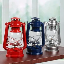 Retro Portable Lantern Outdoor Camping Kerosene Lamp Without Remote Control Dynamic Flame Light Battery Powered LED Table Lamp