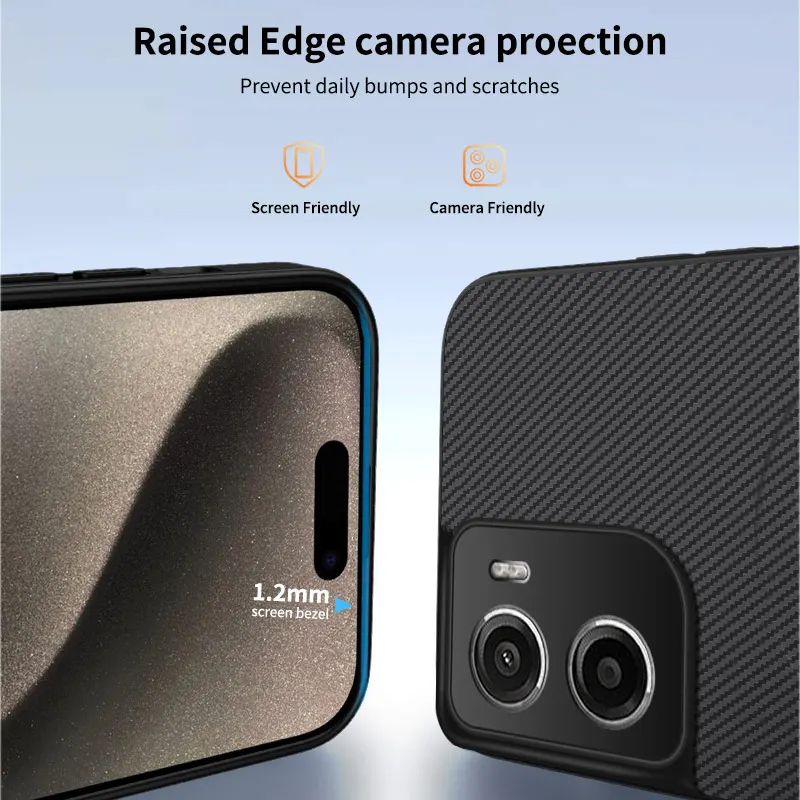 Carbon Fiber Texture Phone Case with MagSafe-Compatible Protective PC Back Cover