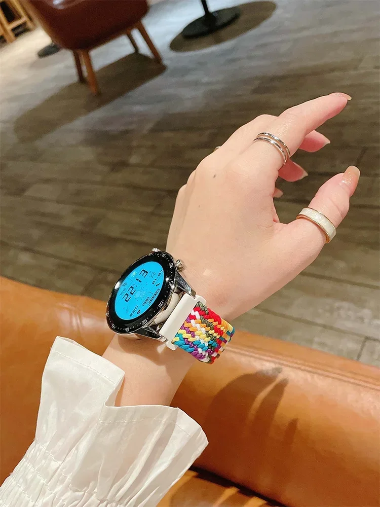 Braided Nylon Solo Loop Watch Band - Adjustable Strap Bracelet Accessory