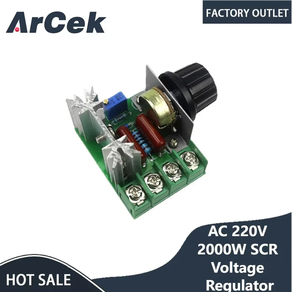 Dimmer, AC 220V 9A 4000W SCR Regolatore Di Tensione Motore Ventilatore Regolatore Di Velocita Dimmer 77283624