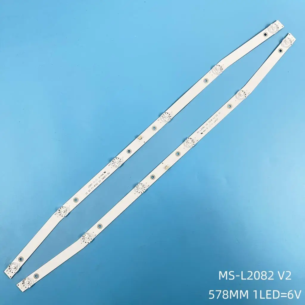 TV 백라이트 스트립 밴드 눈금자, BBK 32LEM-1059, T2C 32LEX-5043, T2C 32LEX-7143, TS2C 용 LED 6 개, 578mm, MS-L2082 V1 V2 LA021, 신제품