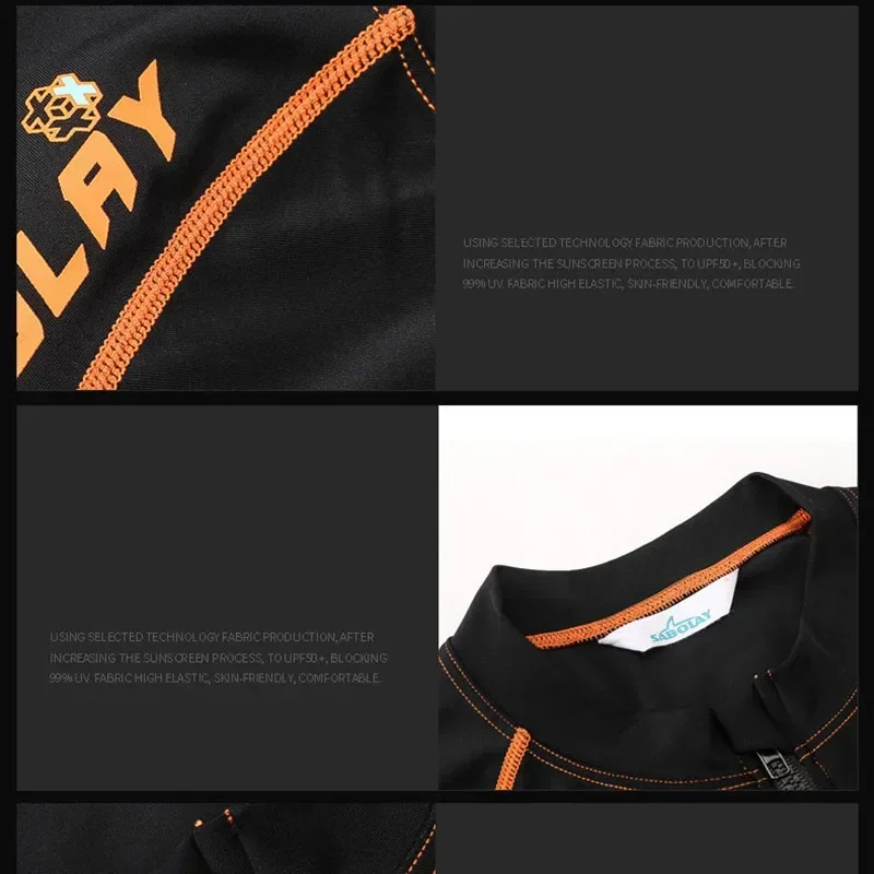 Rash Guard Men Lycra Long Sleeve rash guard suit Surf Swim Swimming Shirt