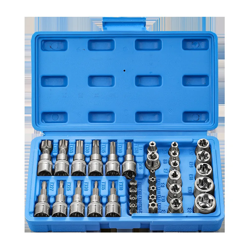 Torx Set Auto Professional 34Pc E-Type Torx Bit Set - Quick Release Socket & Allen ...