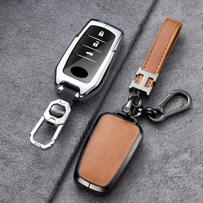 

Zinc Alloy Car Remote Key Case Cover Shell Fob For Toyota Prius Camry Corolla C-HR CHR RAV4 Prado Izoa Levin Avalon Accessories