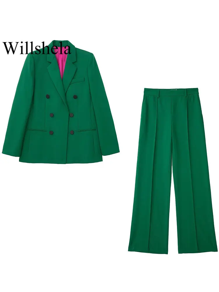 Double Breasted Pants Suit Women Suits 2 Pieces Blazer Women Women