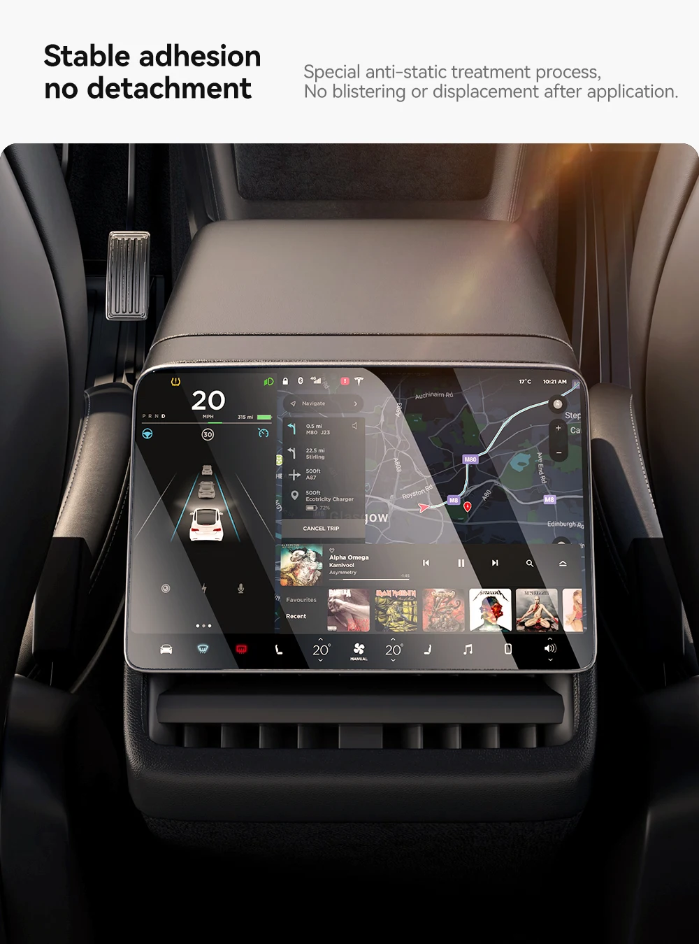 For Tesla Model Y Juniper 2025 Model 3 Highland Rear Row Center Control Screen H