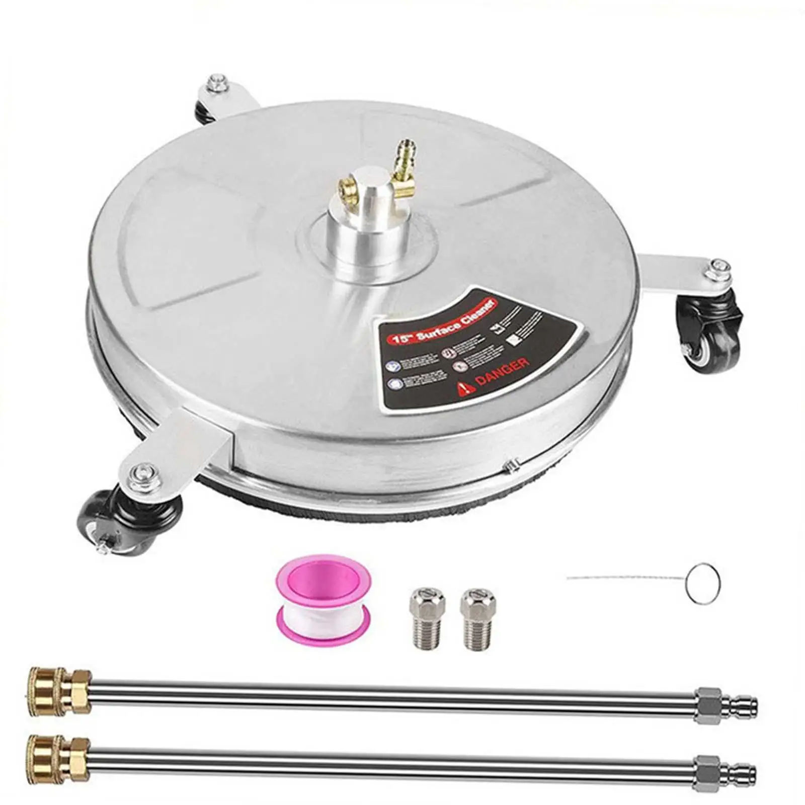 

15" Stainless Steel Surface Cleaner Flat Surface Cleaning for Indoors Garden