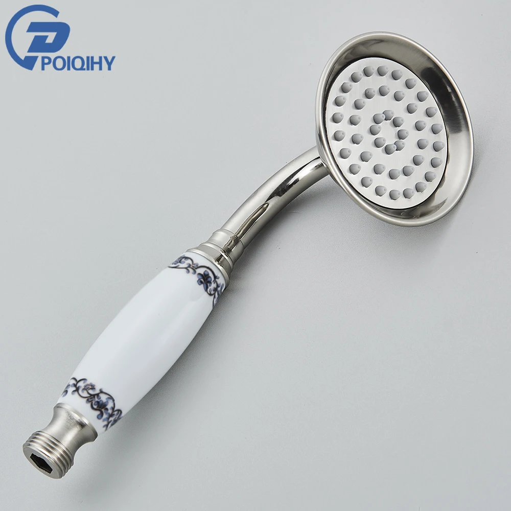 Description Picture 3 of itemBrushed Nickle Hand Held Shower Head Handshower Head 100% Copper Head Faucet Accessory Single Function Shower Head Shower Hose