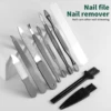 9Piece Full Function (Black) Manicure Set, Stainless SteelNail Clippers ，Toenail Clippers Kitr Personal Care Tools with Leather 4