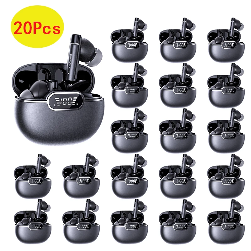 

20Pcs X25 Wireless Headphones Bluetooth 5.3 Earphones Active Noise Reduction Earbuds 25 hours Standby Time With Mic