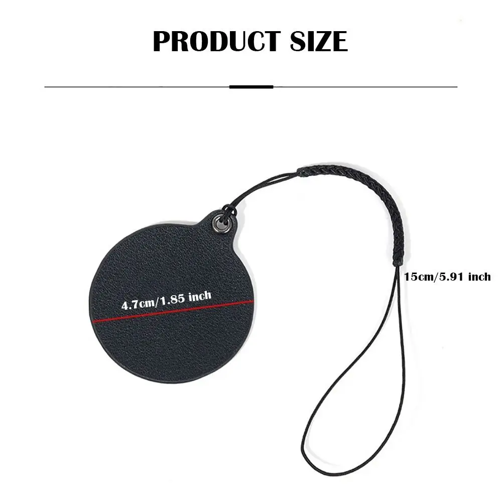Camera lens cap camera protection cap camera lens cover camera cover Genuine Leather Lens Cover Sticker Self Adhesive Anti Drop Lens Cap Stable Black for Fujifilm Instax mini EVO