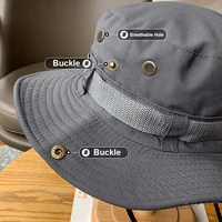 Sun Hats for Men Outdoor Fishing Cap Wide Brim Anti-UV Protection Women Bucket Hat Summer Hiking Fisherman Caps 4