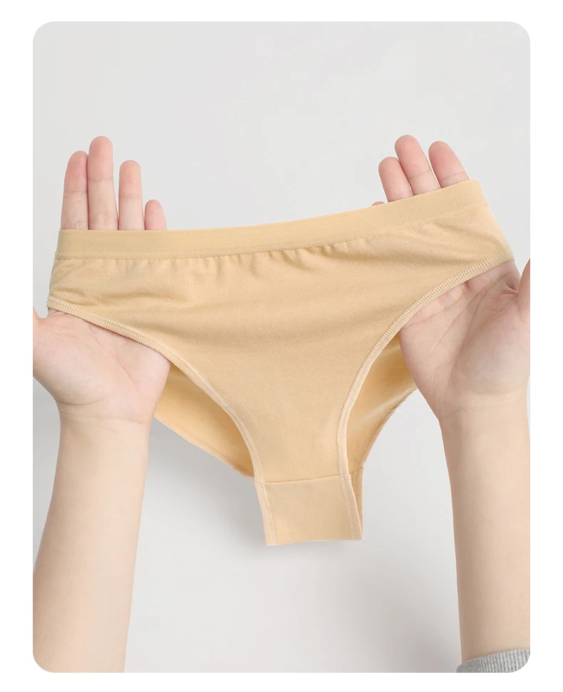 Tanzslip mit hohem Schritt für Damen, weiche, atmungsaktive Baumwollunterwäsche für Kinder und Mädchen, solide kurze Unterhose – Detail 4
