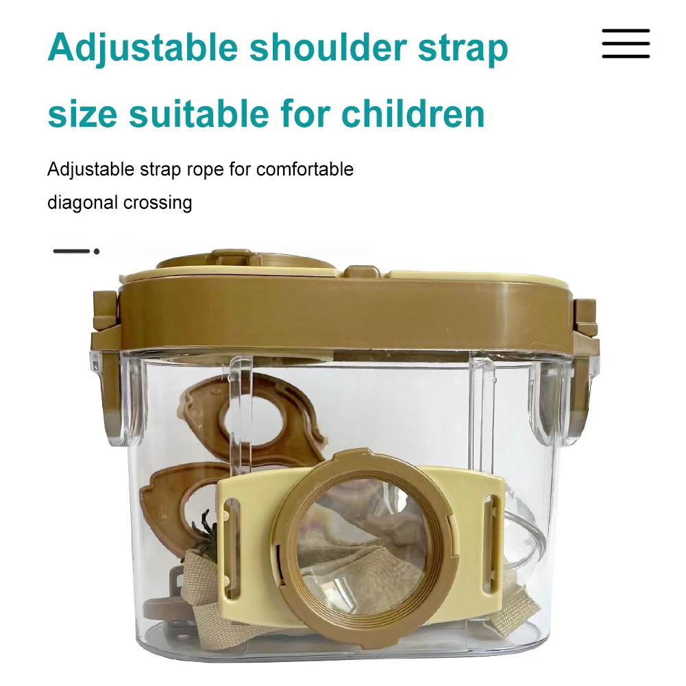 Magnifying Glass Insect Inspection Box Tweezers Small Outdoor Insect Box for Boys Girls Nature Exploration insect observation box