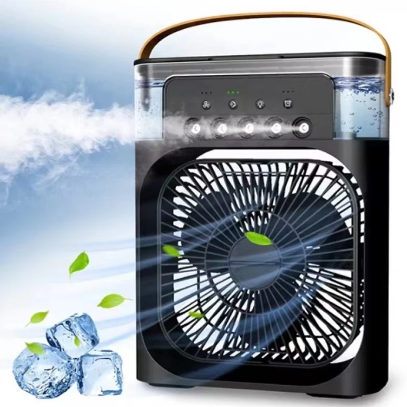 New 3 in 1 Household Air Cooler Portable Small Fan with Humidifier and LED Nightlight Energy Saving