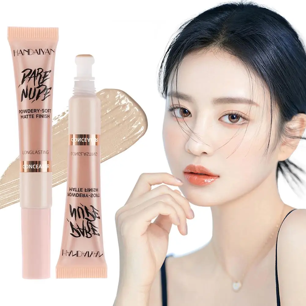 오래 지속되는 얼굴 컨실러 커버 다크 서클 여드름 얼굴 액체 화장품, 메이크업 하이라이터 컨실러, 모공 컨트롤 오일 샤 A6M6