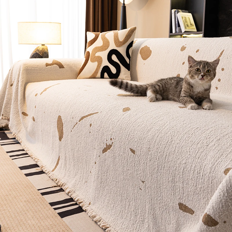 Home Sofa Seat Cover Living Room Sofas Covers Knitted Blanket 3 Seater Sofa Cover Full Set L Shape 2 Seater Cover 3