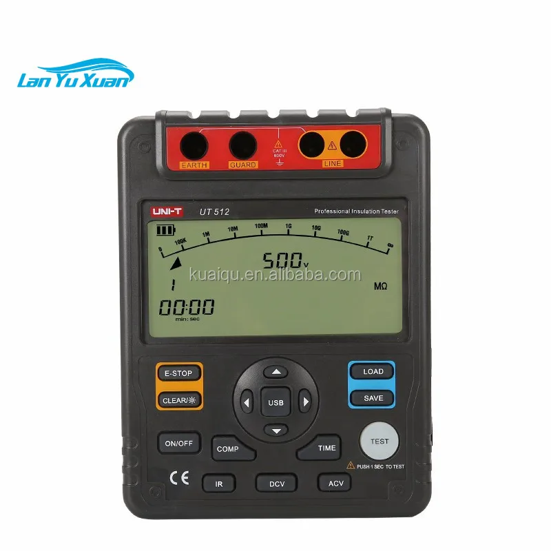 

UT512 Digital Insulation Resistance Tester Meter Megohmmeter Low Ohm Ohmmeter Voltmeter Auto Range 2500v Usb Interface ohm