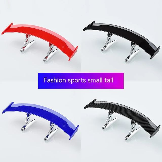 Car Universal Mini Spoiler Tail Wing Carbon Fiber Look Mini Modified Tail  Wings Model Auto Styling Decoration Car Accessories