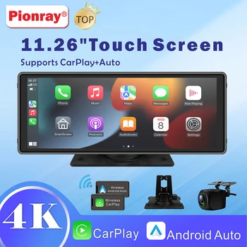 radios de coche bluetooth carplay inalámbrico auto pantalla coche Pionray 11 pulgadas android auto Universal portátil Carplay para pantalla de coche Radio de coche WIFI Video pantalla Carplay inalámbrica para Apple 1