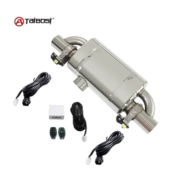 Set Valvola Elettrica Universale Taibosi 51 60 63 70 76MM con Ingresso Laterale e 2 Uscite per Silenziatore di Scarico, Controllo Remoto Wireless 12V, Fai-da-te