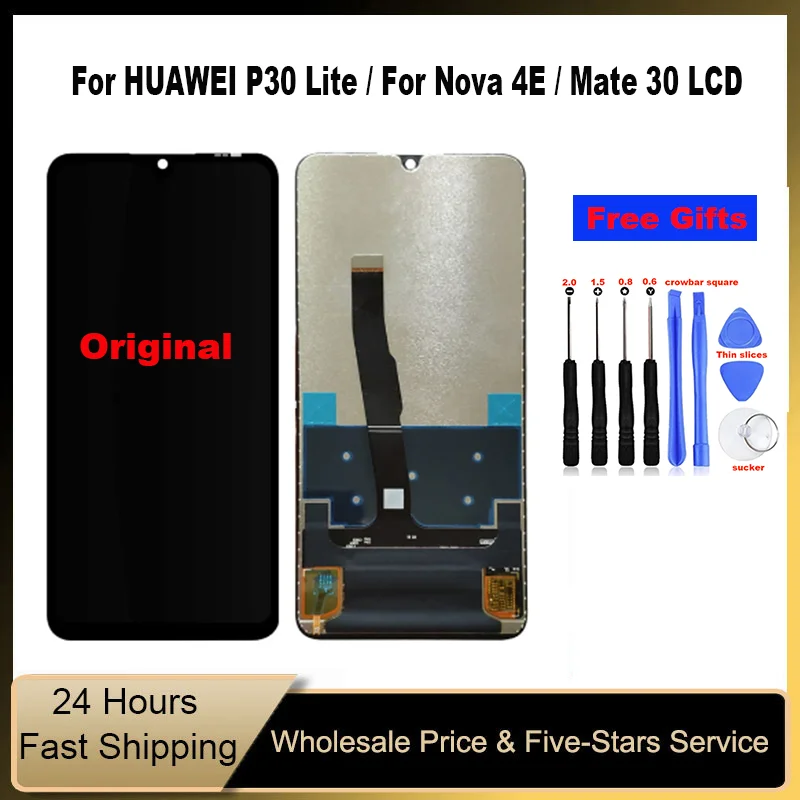 Ricambio Display Huawei Display Originale Huawei P30 Lite New Edition - Touchscreen E Telaio Nero, Compatibile Con MAR-LX1B Ricambio Schermo Huawei Originale