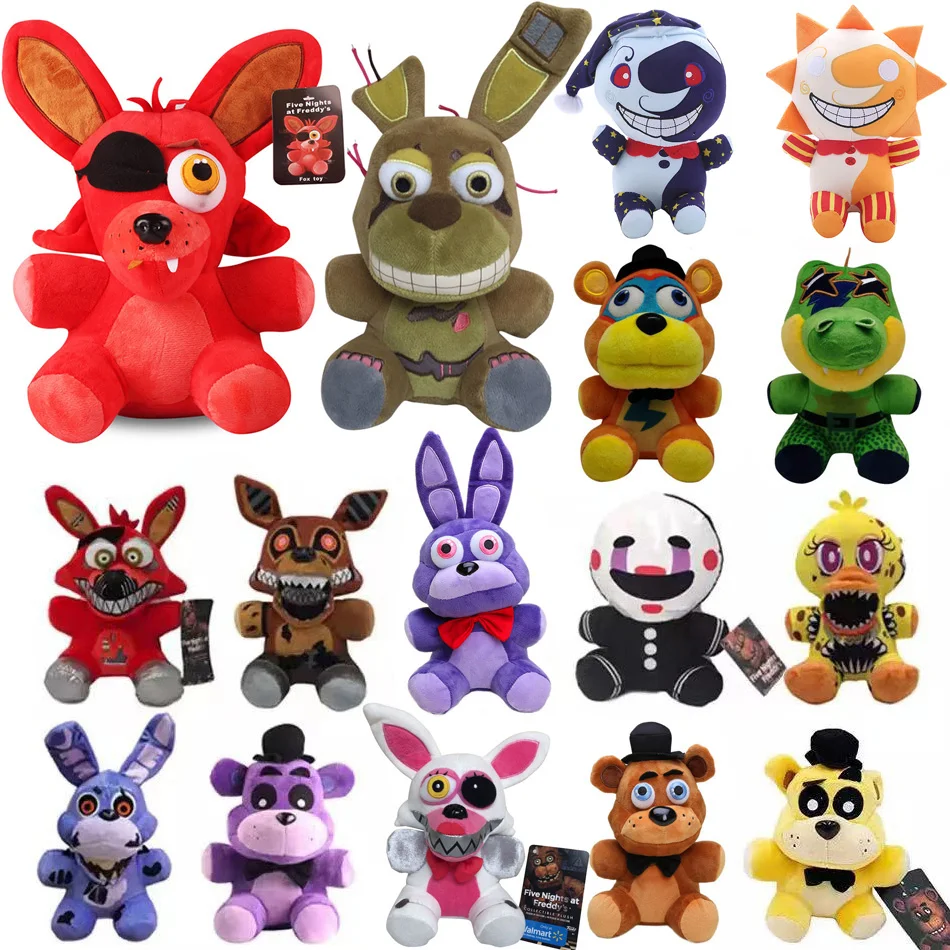 20cm Five Nights At Freddys FNAF Plush Toys Freddy Bear Foxy Chica Bonnie Stuffed  Animal Dolls Xmas Birthday Gifts From Fine333, $3.76