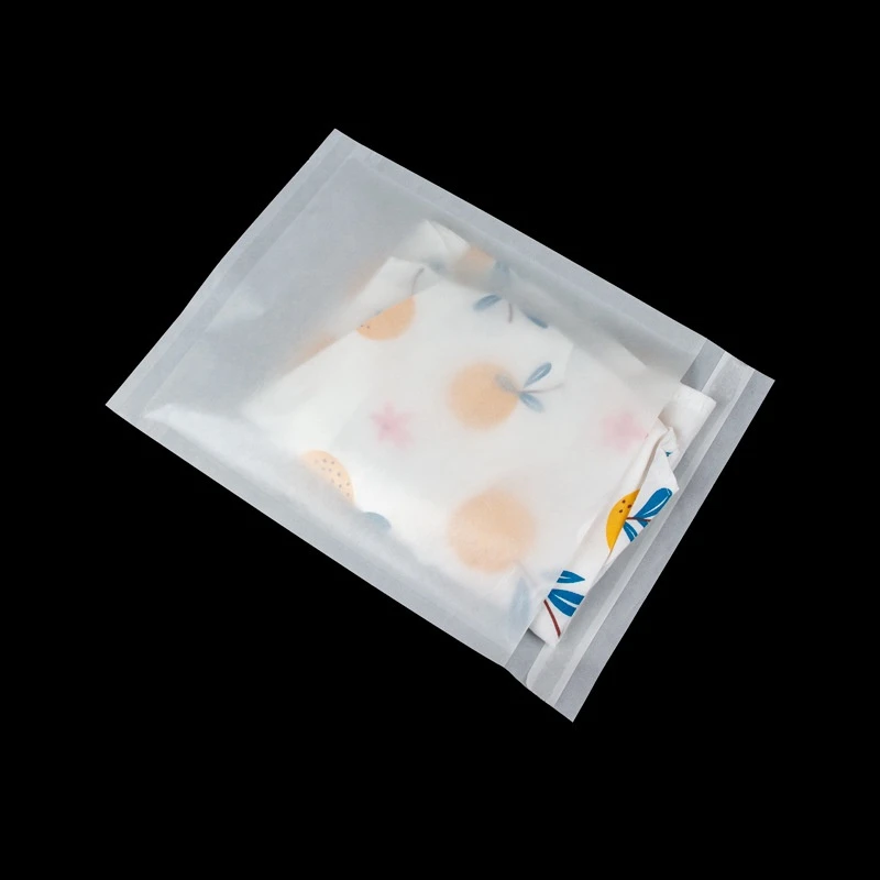 Eco-Friendly Biodegradable Self-Adhesive Semi-Transparent Bags