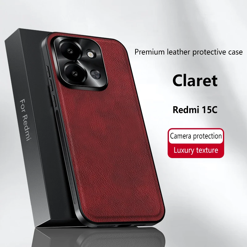 Elegant Leather Magnetic Case with Wear-Resistant Lens Protection and Non-Slip Grip Edge