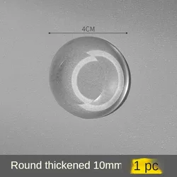 Transparent Self - Adhesive Anti - Collision Waterproof Door and Cabinet Stickers - 6 pcs (Round)