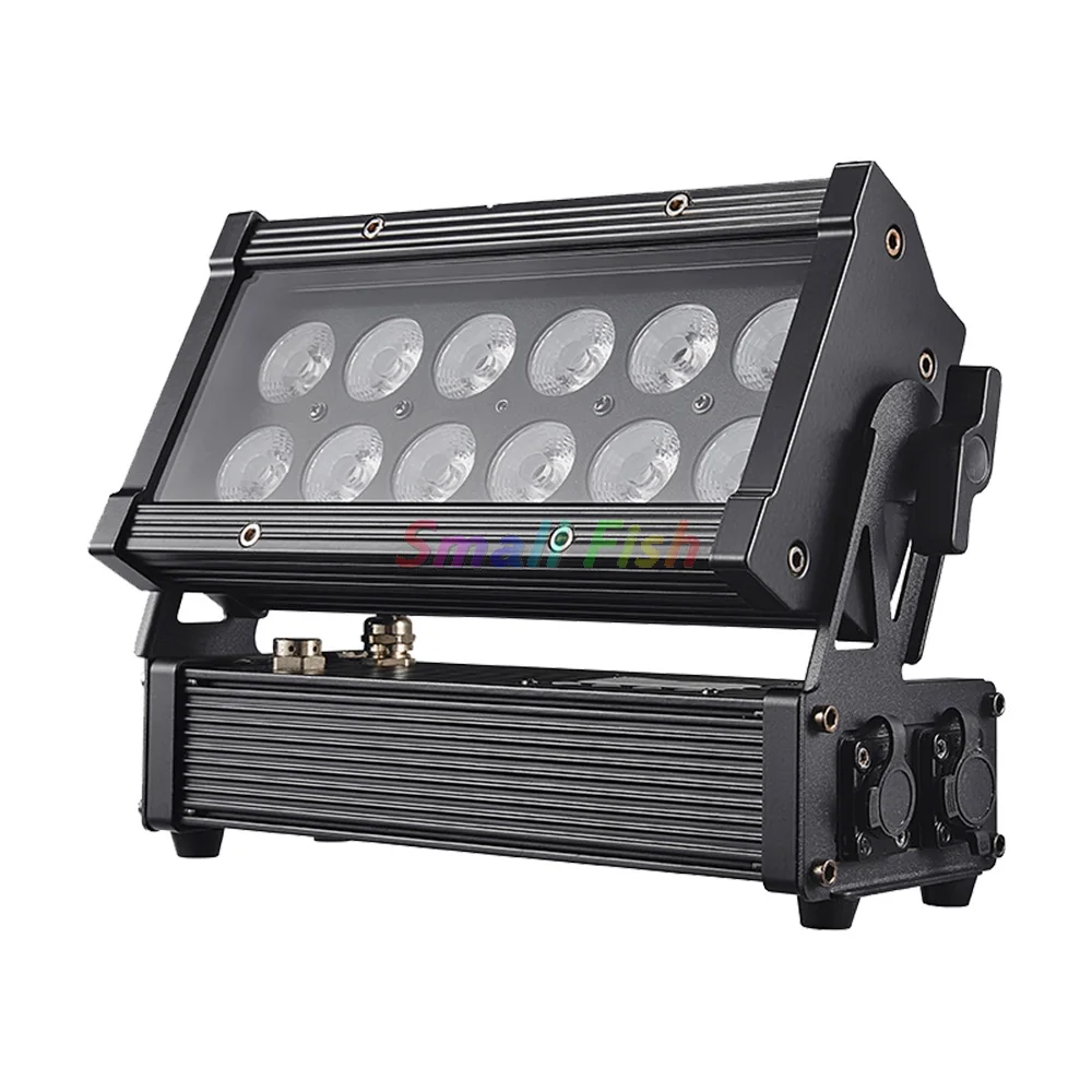 Par LED 12x18W Batterie DMX Sans Fil IP65 – Moka Noir – Neuf
