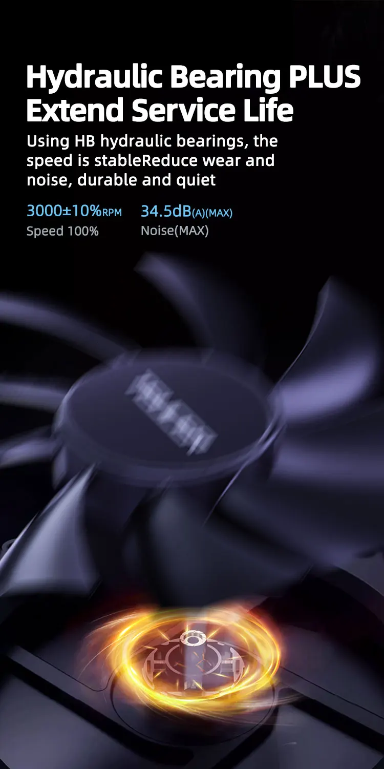 UT-8015 Ultra-thin Fan, 12V 4Pin PWM 1200-3000RPM ATX Case Cooling Fan, CPU Radi