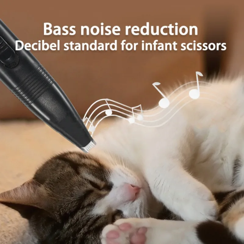 AAA Battery Powered Pet Hair Trimmer for Dogs Cats Pet Hair Clipper Grooming Kit Cats Pets Foot Clipper Grooming