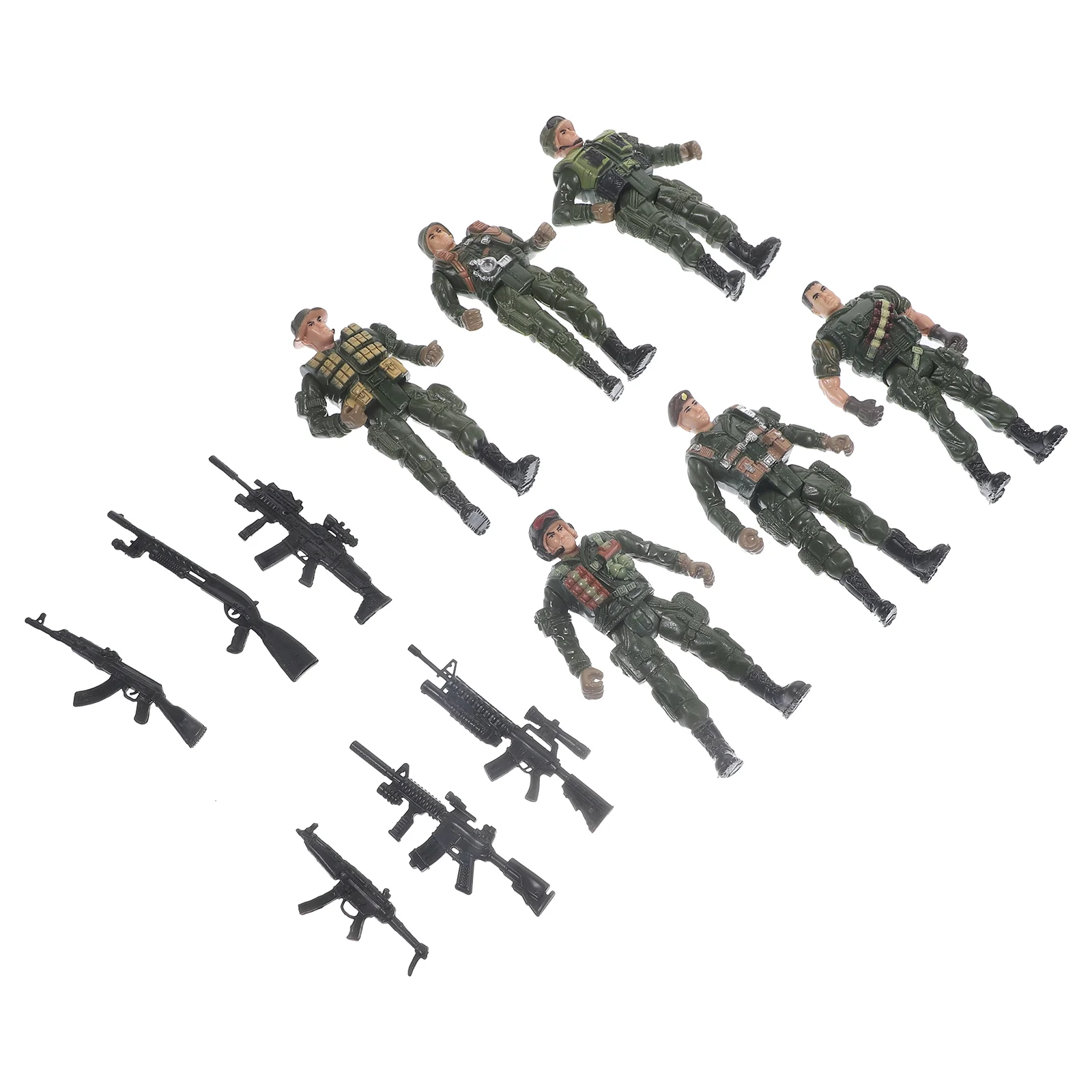

of Small Action Figures Mini Soldiers Statues Scene Layout Props Desktop Soldiers Ornaments