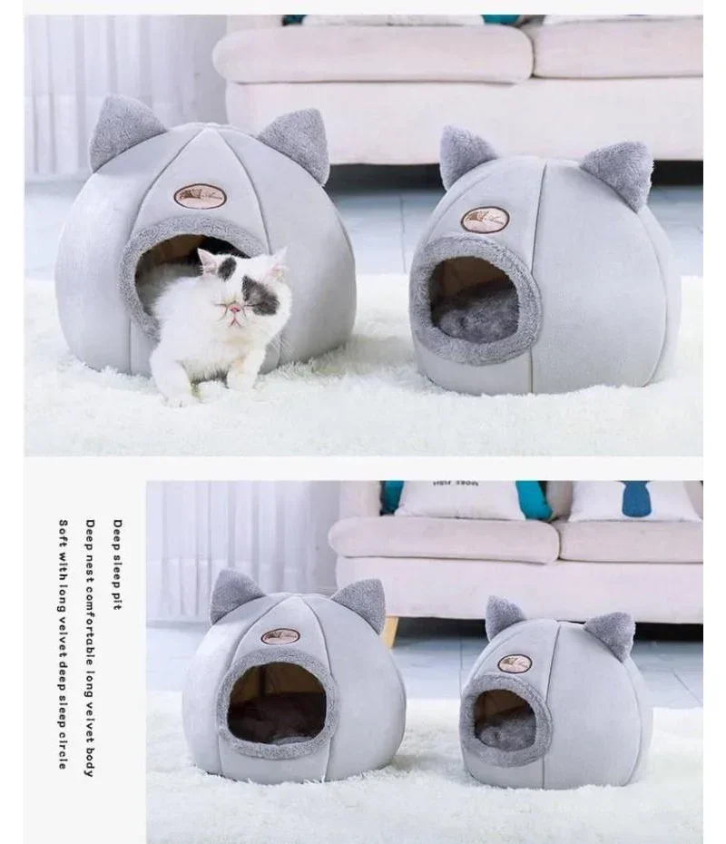 Title 10, New Deep Sleep Comfort In Winter Cat Bed Iittle...