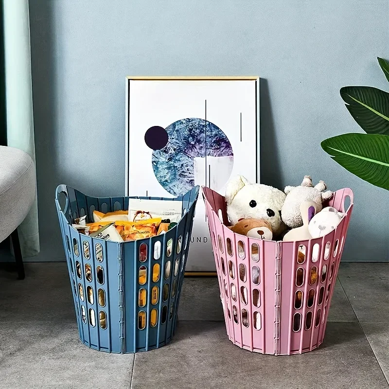 Collapsible Laundry Basket: Maximize Your Space with Portable Washing Tub in Grey, Pink, or Blue!