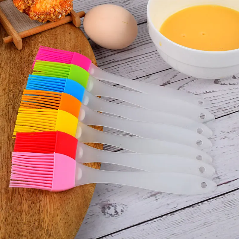 1pc ,Brush head Random Color Silicone Pastry Brush, Basting Brush For  Cooking, Kitchen Brush Butter Brush For BBQ, Baking Brush For Home,Silicone Baking  Brush,Bbq Basting Brush,Kitchen Cooking Brush For Home Use