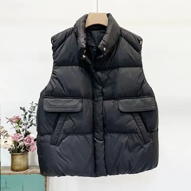 

2023 Winter Latest Design Fashionable, High-End Elegant High-Grade White Duck down Vest for Women