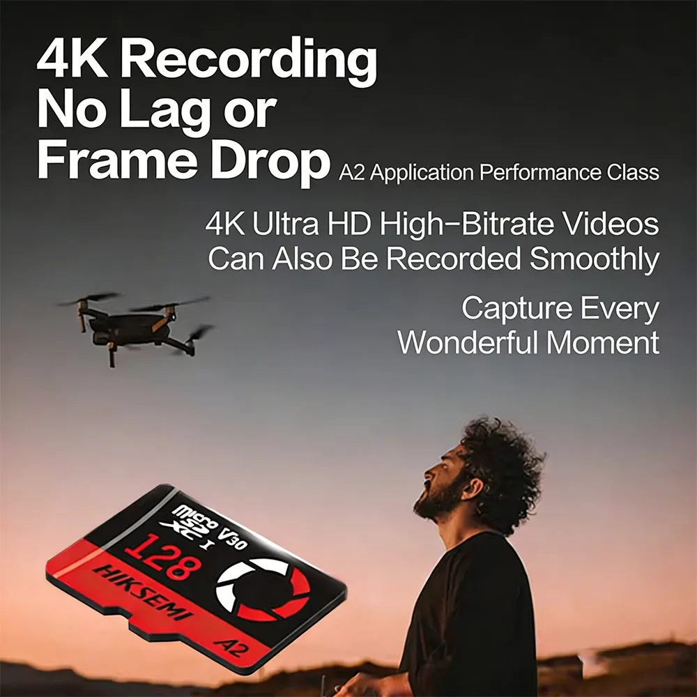 HIKSEMI TF 카드 256G DJI 포켓 3 메모리 카드 오즈모 모션 카메라 드론 마이크로 SD 카드 64G 128G 카메라 드론 블랙박스용