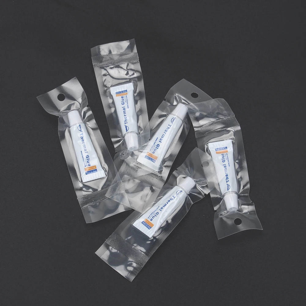 2pcs Heatsink Plaster Thermal Silicone Adhesive Cooling Paste CPU GPU Strong Adhesive Compound Glue EU ROHS For Heat Sink Sticky
