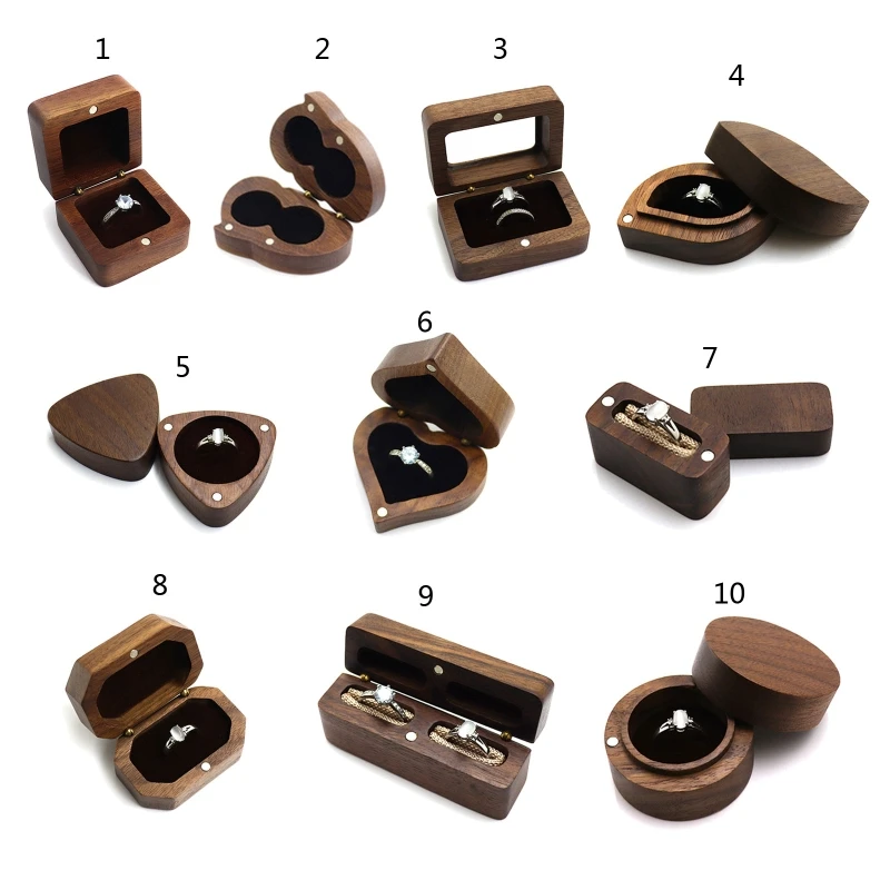 

Unique Engagement Ring Box for Proposal Wooden Ring Box for Men