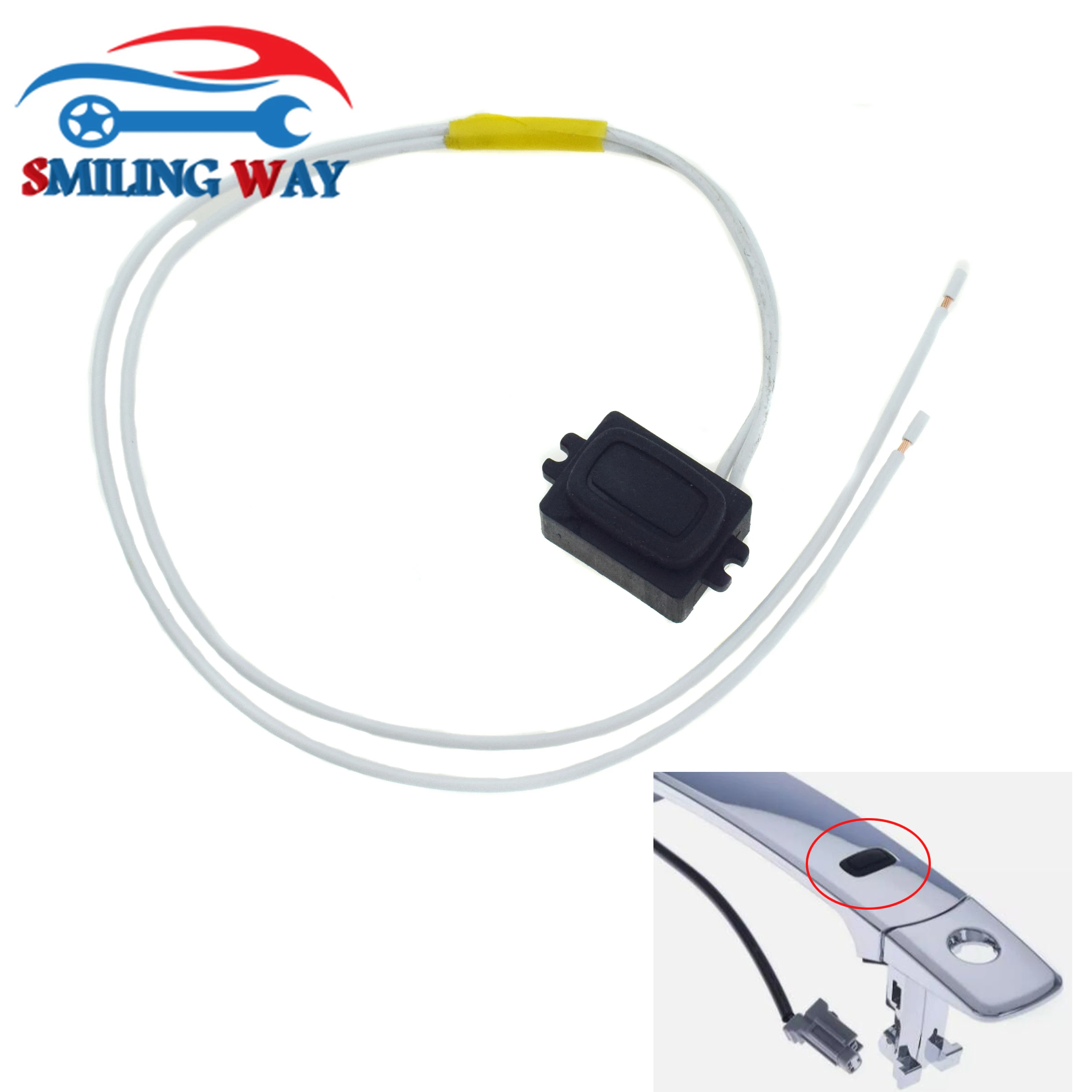 1/2 Pcs 전면 왼쪽 또는 오른쪽 외부 도어 핸들 닛산 X-트레일 T31 2008-2014 & Qashqai J10 2008-2015 용 스마트 키 입력 버튼