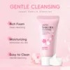 Laikou Sakura Facial Cleanser Deep Cleansing Pores Oil Control Moisturizing Brightening Face Wash Gentle For All Skin Types 50g