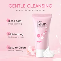 Laikou Sakura Whitening Facial Cleanser Foam Moisturizing Deep Remove Cleansing Acne Milk Oil Control Exfoliating Shrink Pores 2