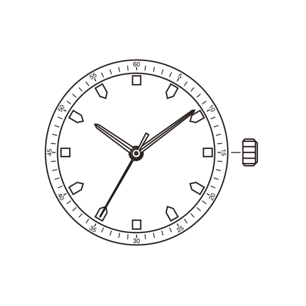 2035 Movement Miyota Super Gilt 3 Hands Size:6 3/4&times;8'''Heigh:3.15mm-YOUR ENGINE-Metal Made In Japan mechanical watch movement watch movement